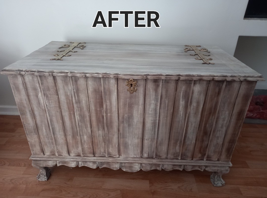 Coastal-Chic Hope Chest - Before and After