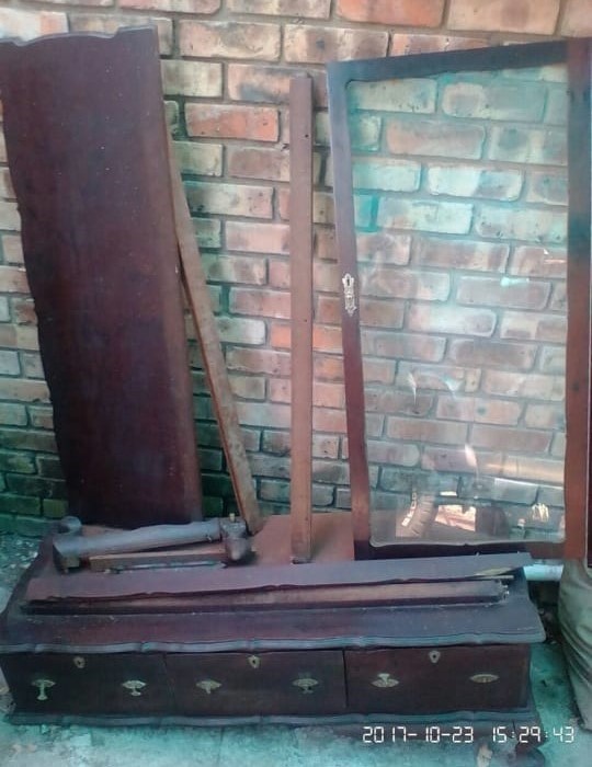 Antique Display Cabinet - Before Restoration