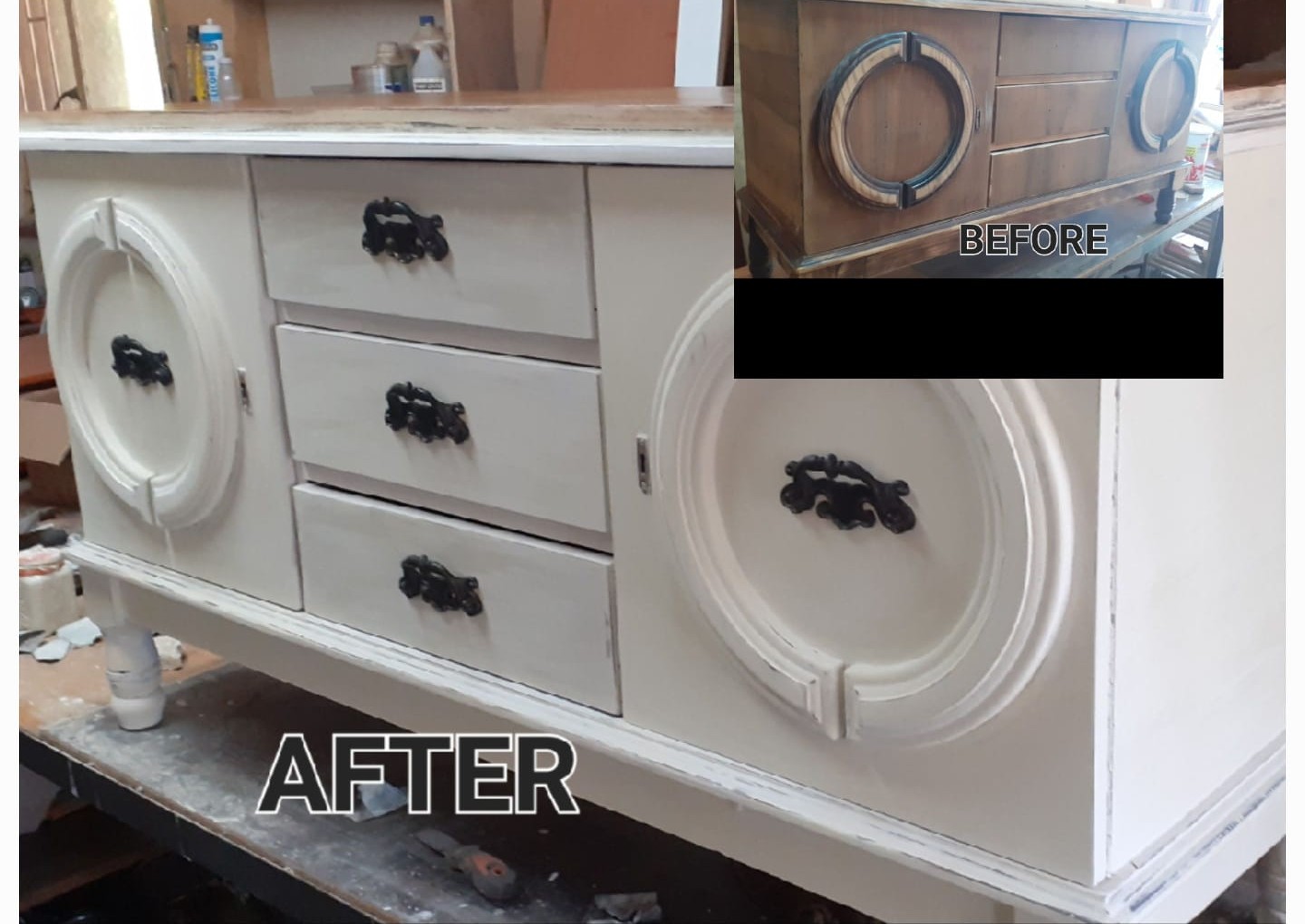 Before/After comparison collage