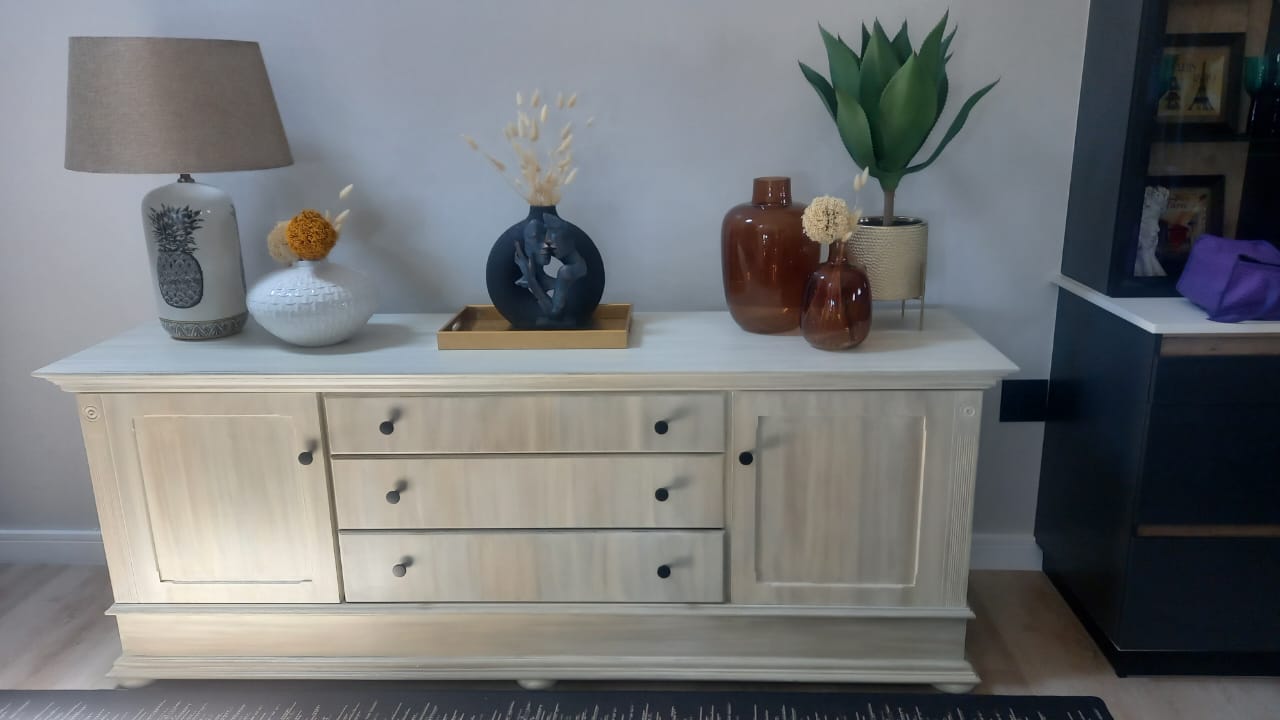 After restoration - sophisticated whitewash finish